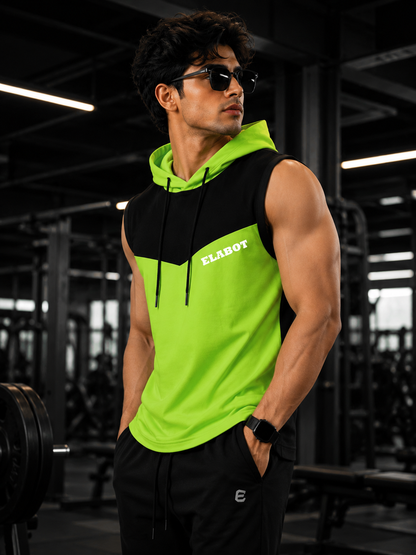 ELABOT Men's Sleeveless Hooded T-Shirt | Premium Casual & Gym Wear