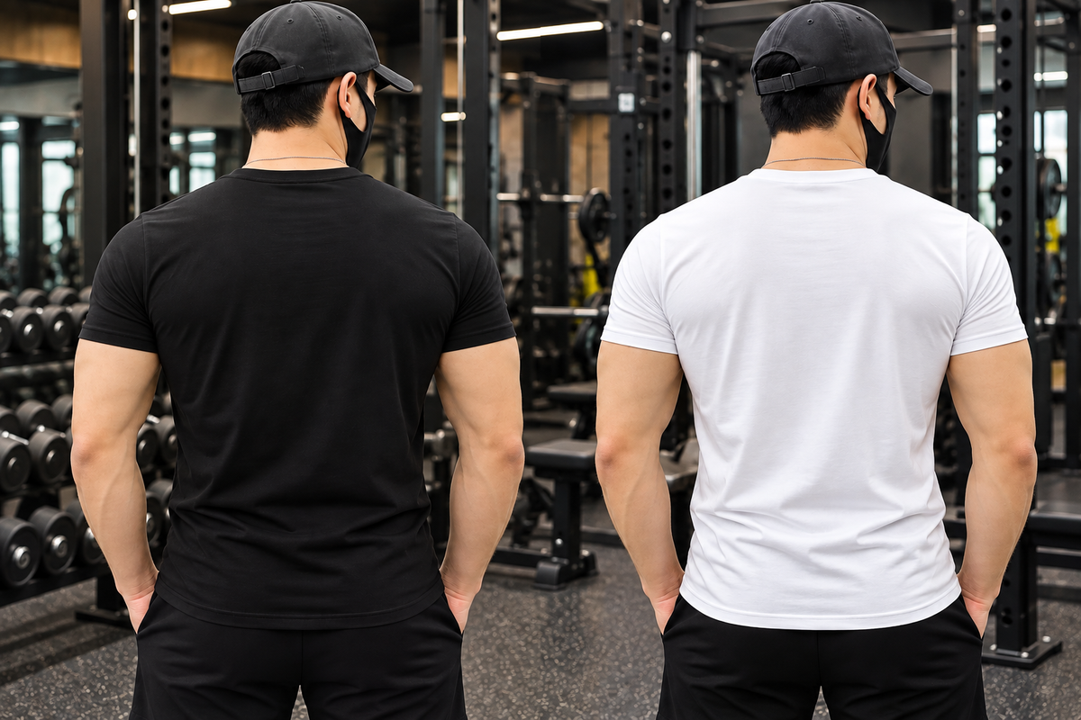 Men's Graphic T-Shirt Combo Pack of 2 | Black & White Printed Cotton Tee