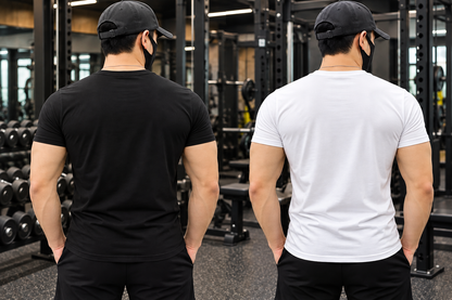Men's Graphic T-Shirt Combo Pack of 2 | Black & White Printed Cotton Tee